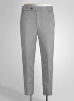 Napolean Worsted Light Gray Wool Pants - StudioSuits