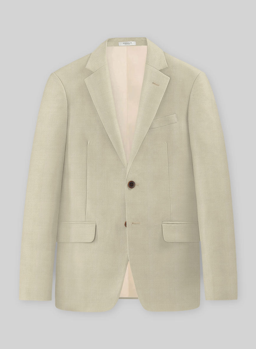 Napolean Light Beige Wool Suit - StudioSuits
