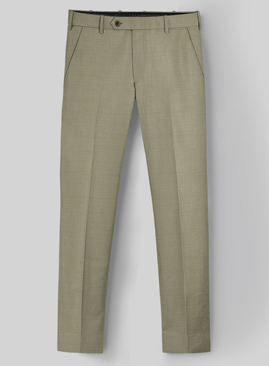 Napolean Light Khaki Wool Pants - StudioSuits