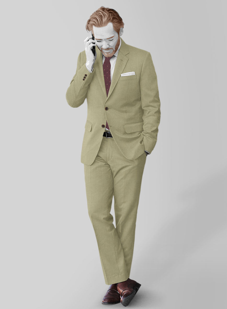 Napolean Light Khaki Wool Suit - StudioSuits