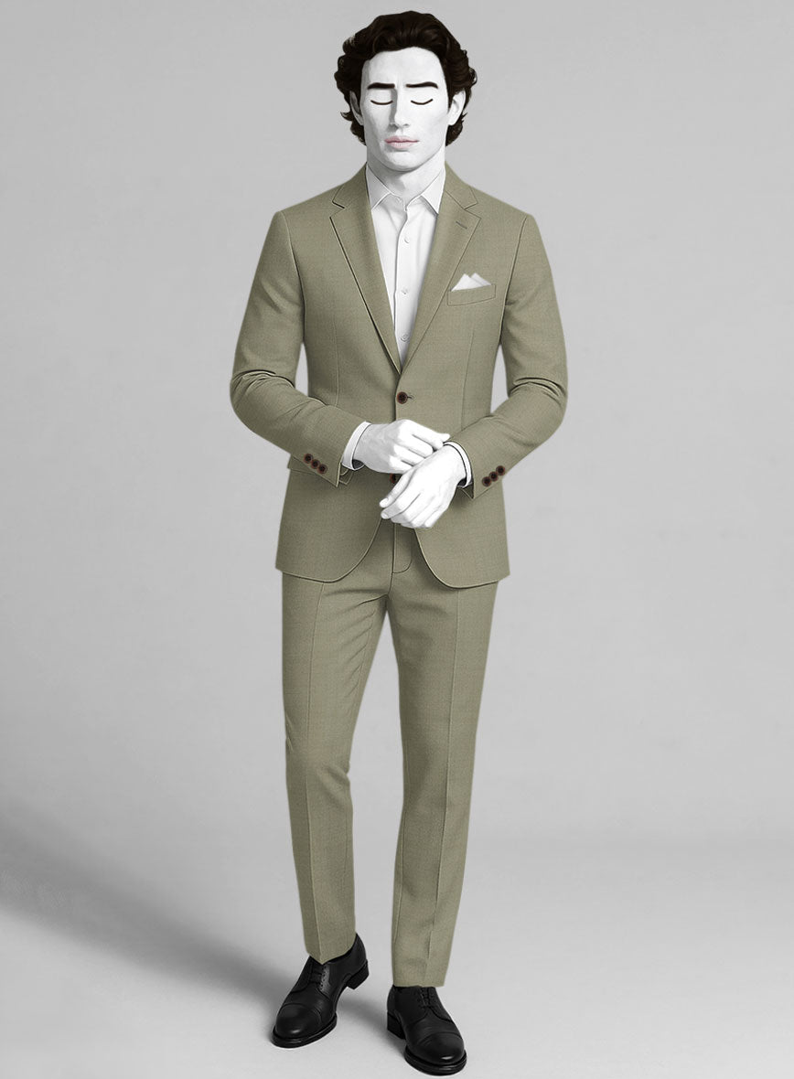 Napolean Light Khaki Wool Suit - StudioSuits