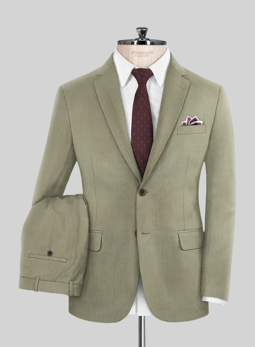 Napolean Light Khaki Wool Suit - StudioSuits