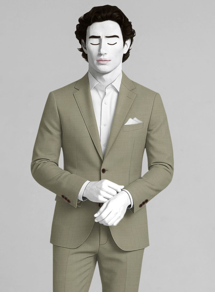 Napolean Light Khaki Wool Suit - StudioSuits