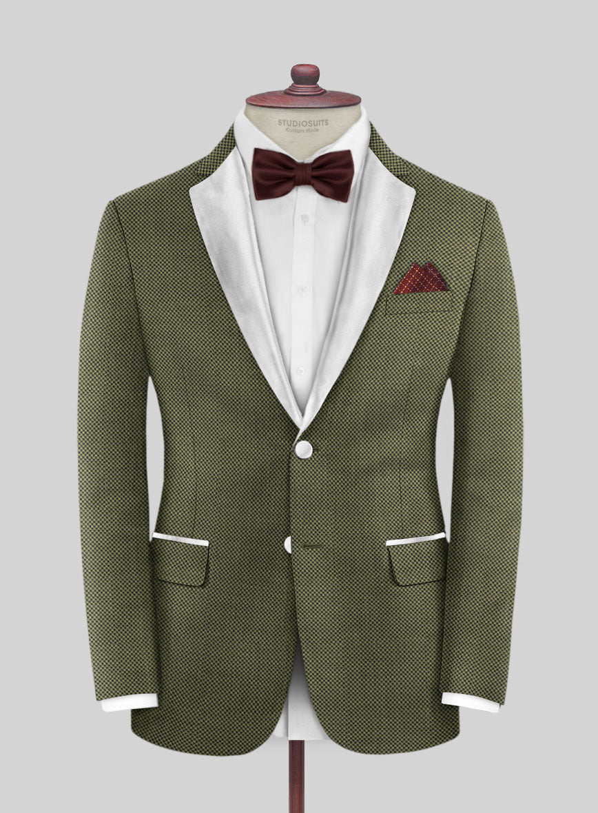 Napolean Limeade Green Wool Tuxedo Jacket - StudioSuits