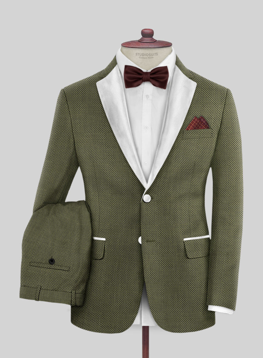 Napolean Limeade Green Wool Tuxedo Suit - StudioSuits