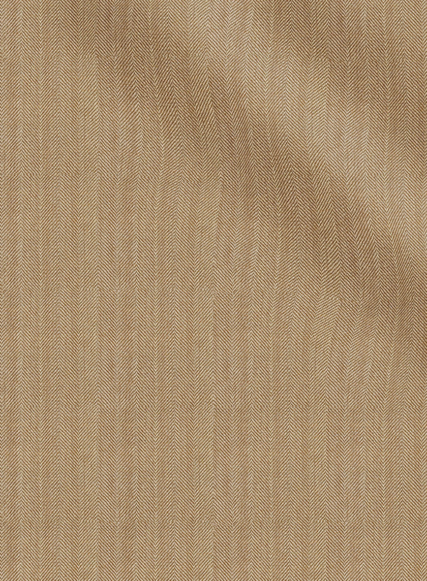 Napolean Lurvani Herringbone Biscotti Wool Suit - StudioSuits