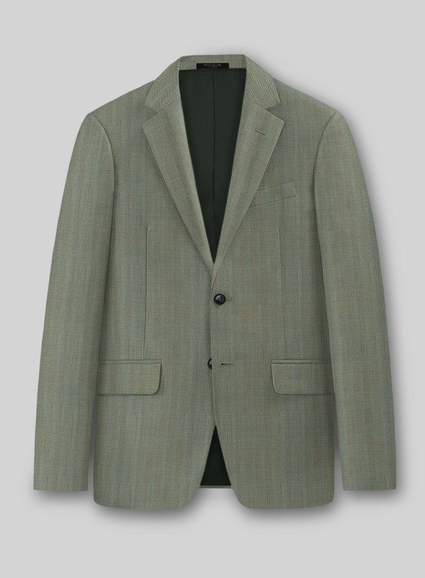 Napolean Lurvani Herringbone Mist Wool Jacket - StudioSuits