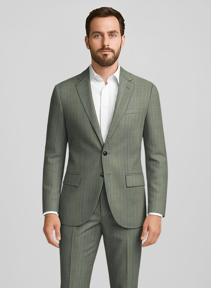 Napolean Lurvani Herringbone Mist Wool Jacket - StudioSuits