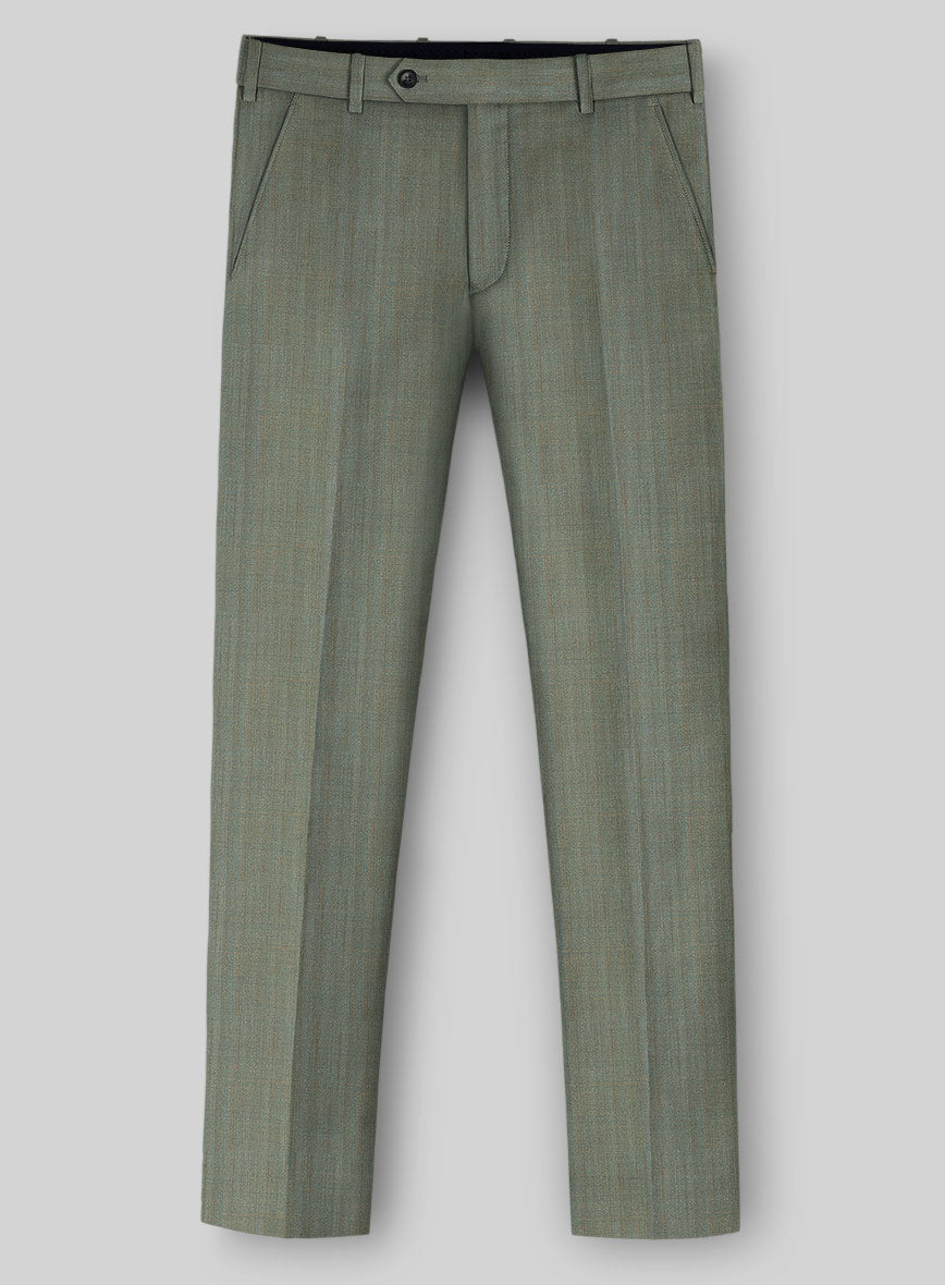 Napolean Lurvani Herringbone Mist Wool Pants - StudioSuits