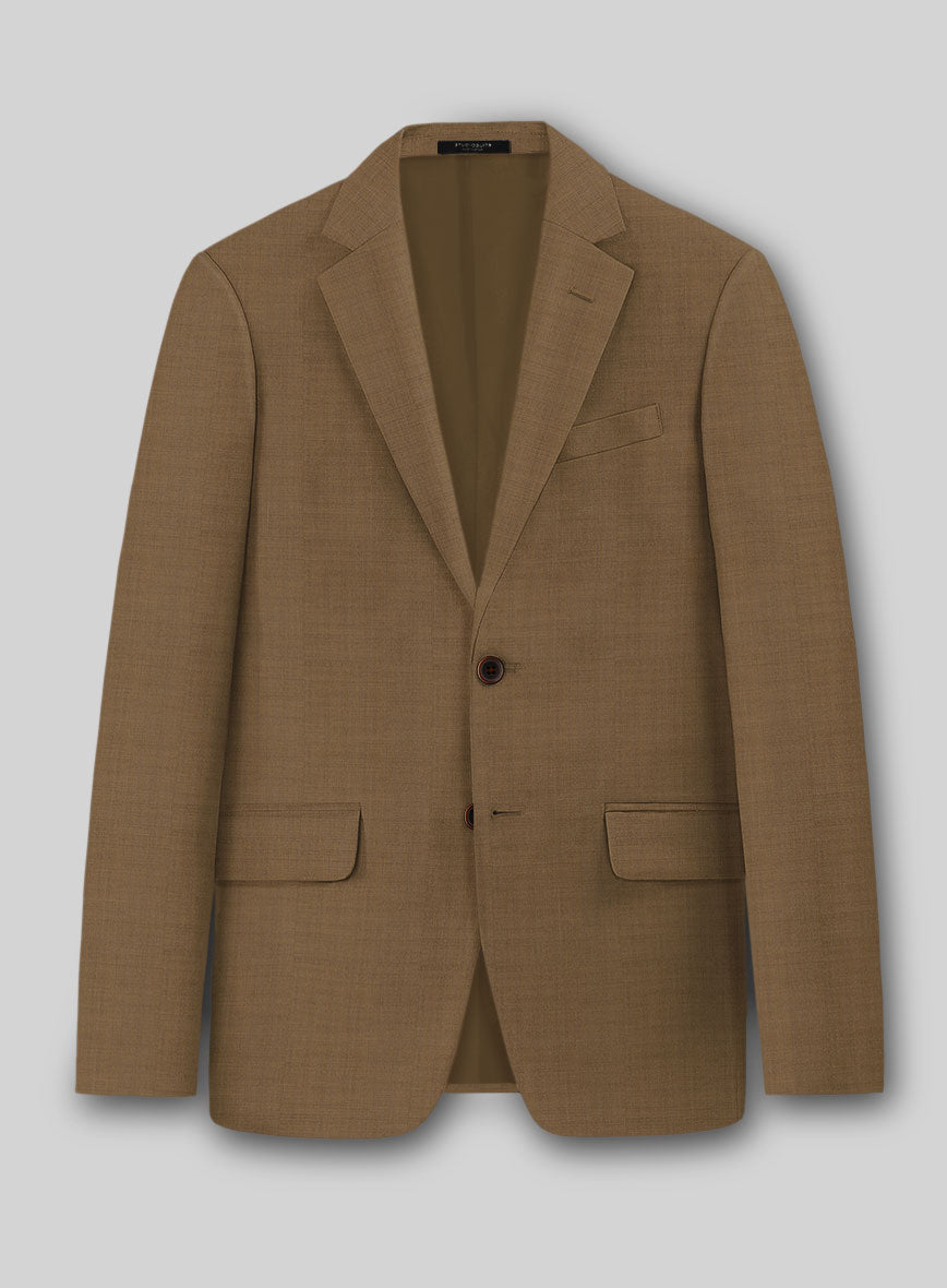 Napolean Melange Brown Wool Jacket - StudioSuits