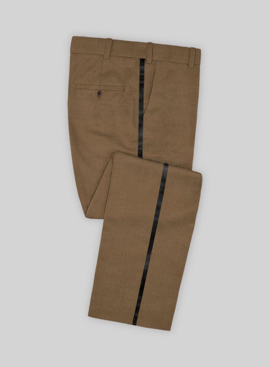 Napolean Melange Brown Wool Tuxedo Suit - StudioSuits