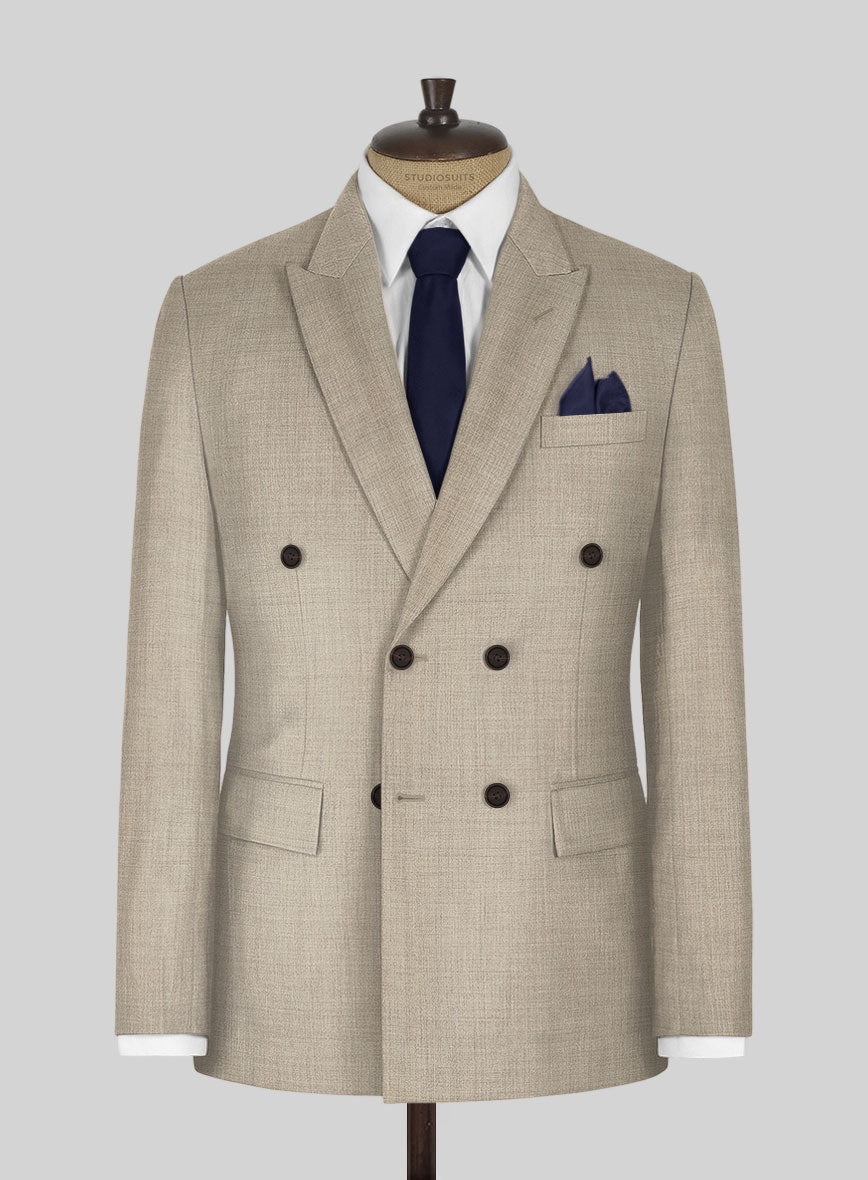 Napolean Melange Khaki Wool Jacket - StudioSuits