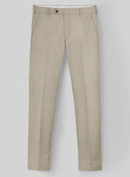 Napolean Melange Khaki Wool Pants - StudioSuits