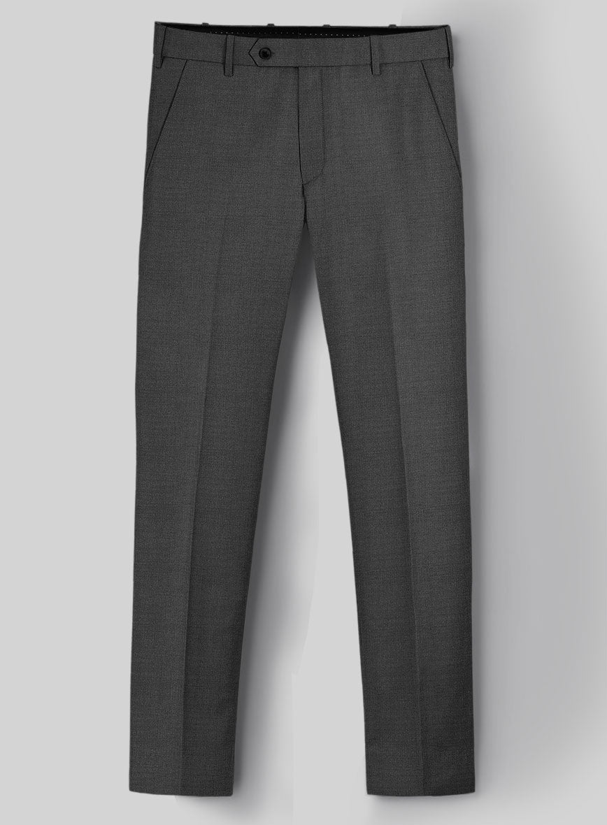 Napolean Mid Charcoal Wool Pants - StudioSuits
