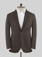 Napolean Mini Houndstooth Brown Wool Suit - StudioSuits