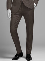 Napolean Mini Houndstooth Brown Wool Suit - StudioSuits