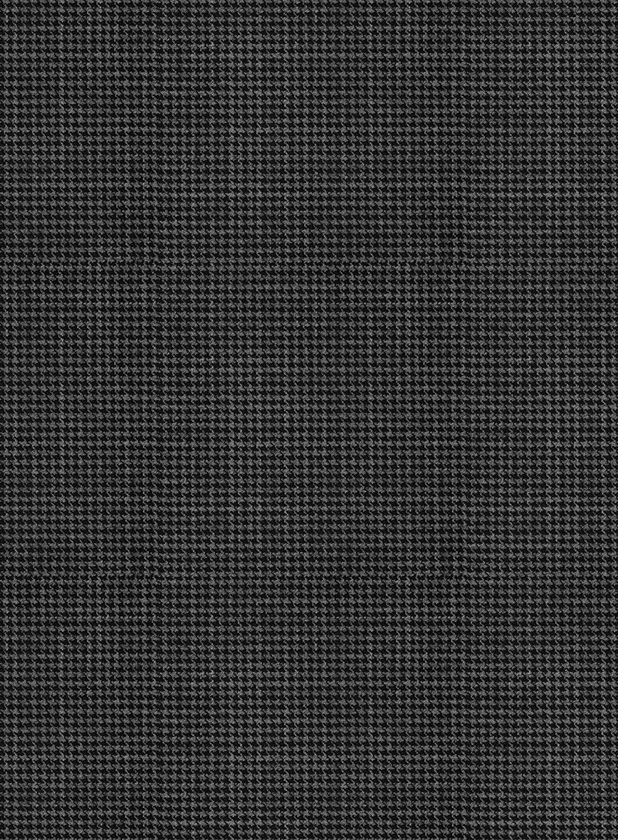 Napolean Mini Houndstooth Gray Wool Tuxedo Jacket - StudioSuits