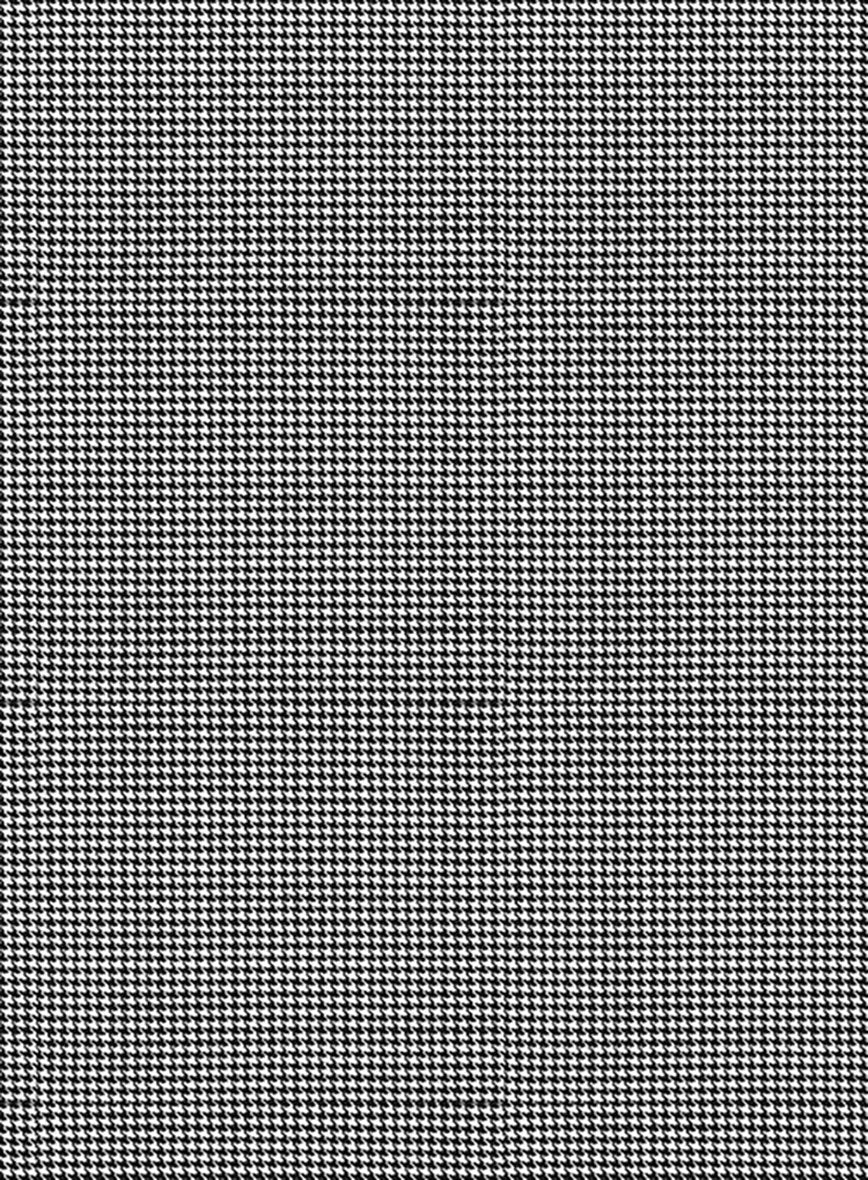 Napolean Mini Houndstooth White Wool Pants - StudioSuits
