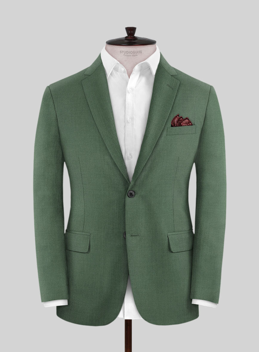 Napolean Moss Green Wool Jacket - StudioSuits