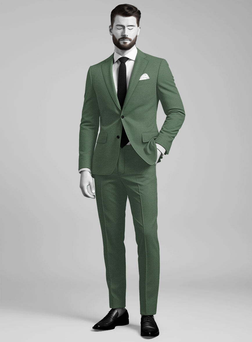 Napolean Moss Green Wool Suit - StudioSuits