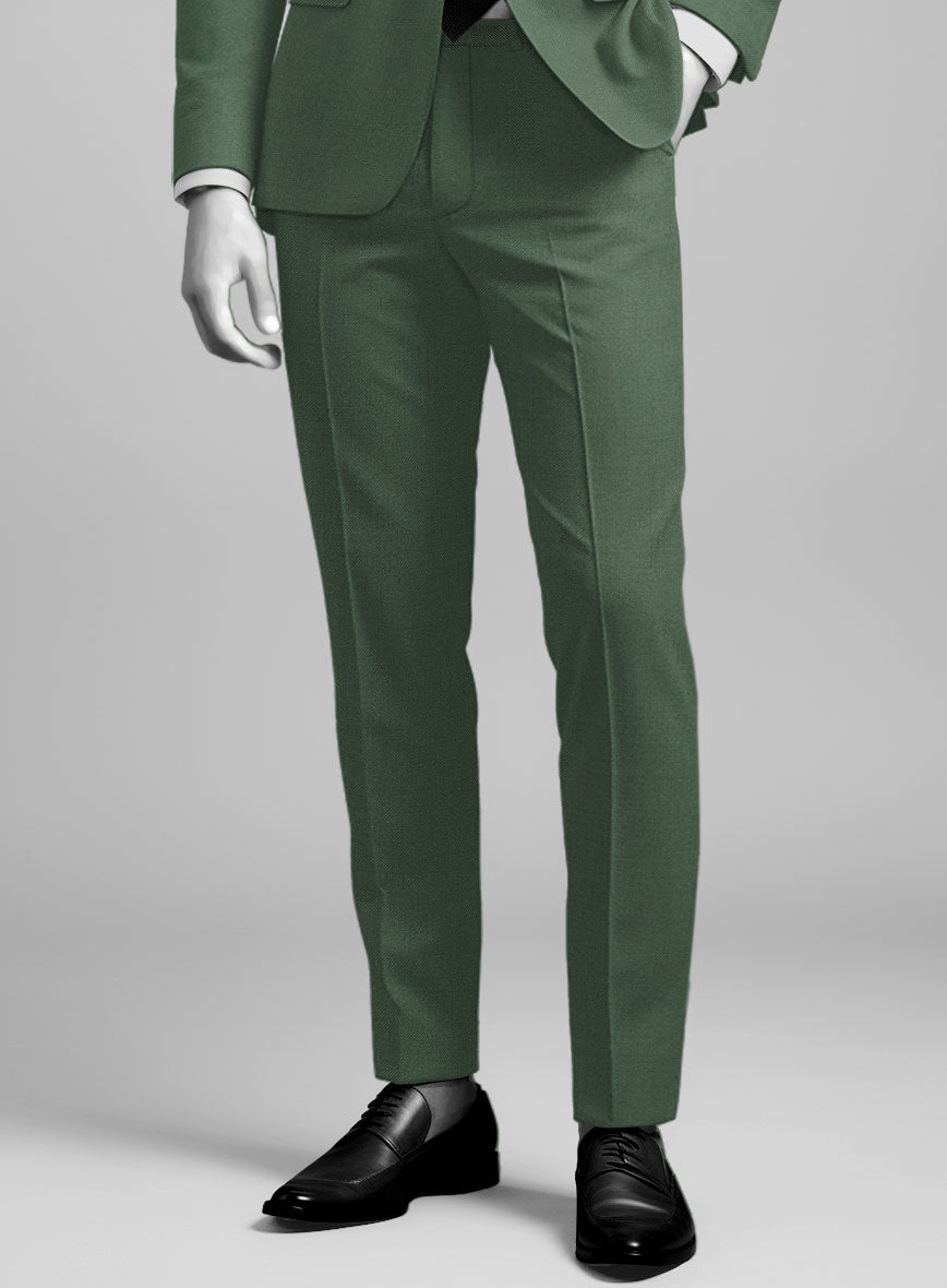 Napolean Moss Green Wool Pants – StudioSuits