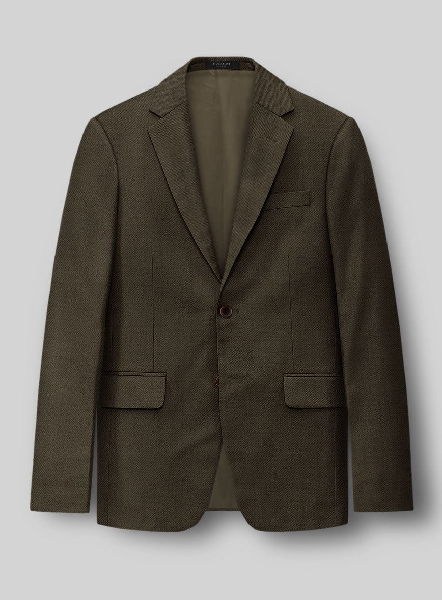 Napolean Mud Brown Wool Suit - StudioSuits