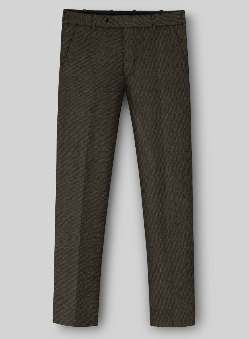 Napolean Mud Brown Wool Suit - StudioSuits