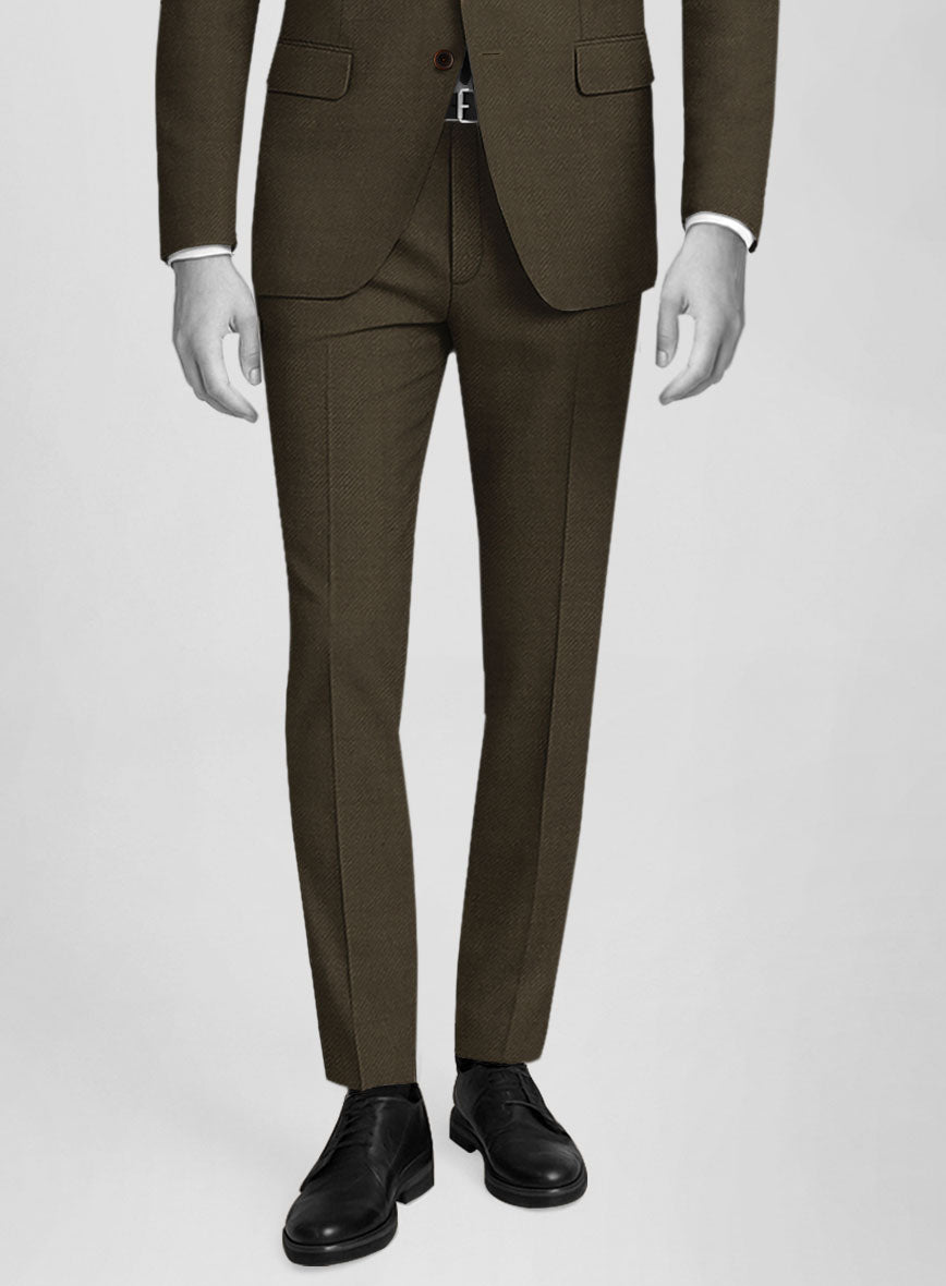 Napolean Mud Brown Wool Suit - StudioSuits