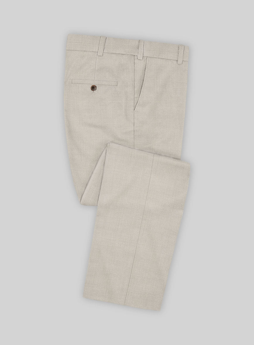 Napolean Muted Beige Wool Suit - StudioSuits