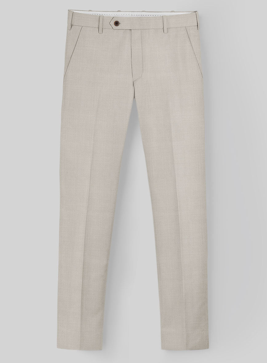 Napolean Muted Beige Wool Suit - StudioSuits