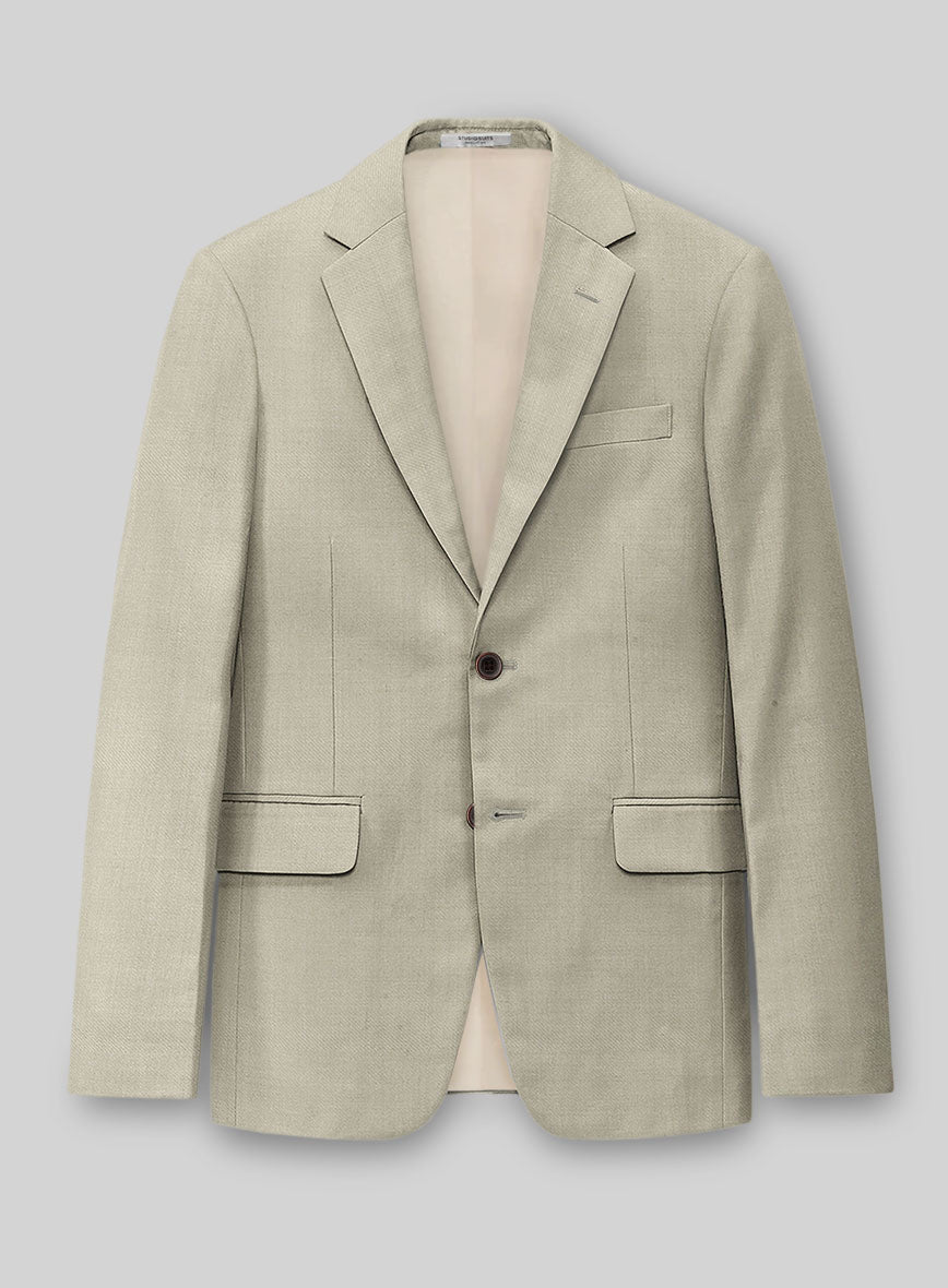 Napolean Muted Khaki Wool Jacket - StudioSuits