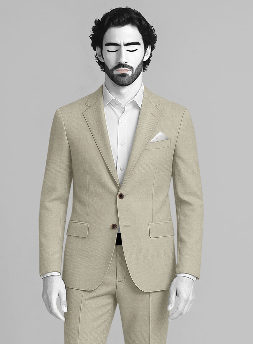 Napolean Muted Khaki Wool Jacket - StudioSuits