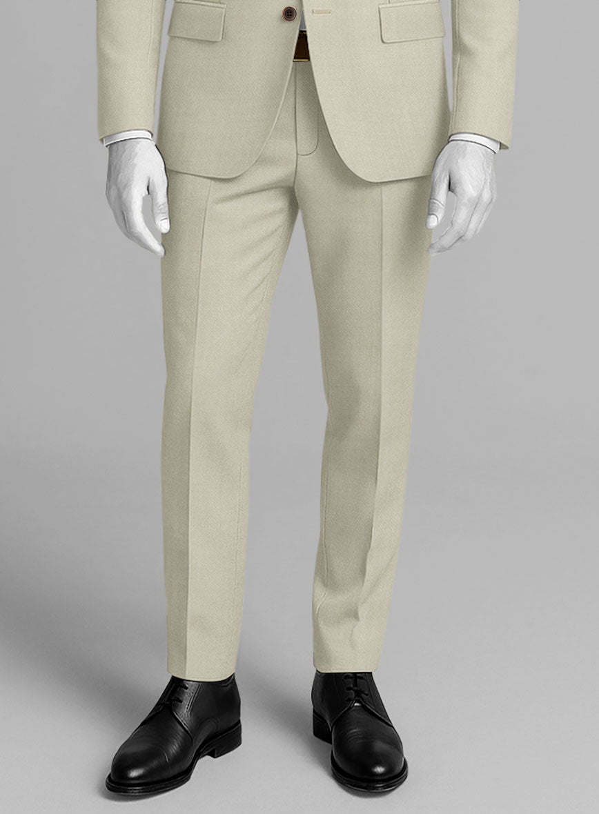 Napolean Muted Khaki Wool Pants - StudioSuits