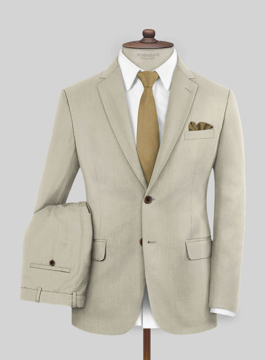 Napolean Muted Khaki Wool Suit - StudioSuits