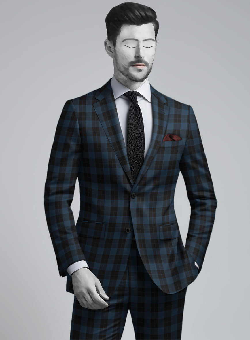 Napolean Oldo Blue Wool Jacket - StudioSuits