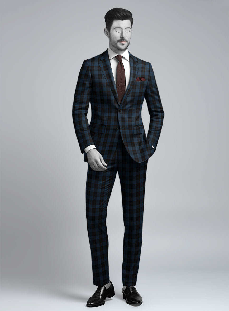 Napolean Oldo Blue Wool Suit - StudioSuits