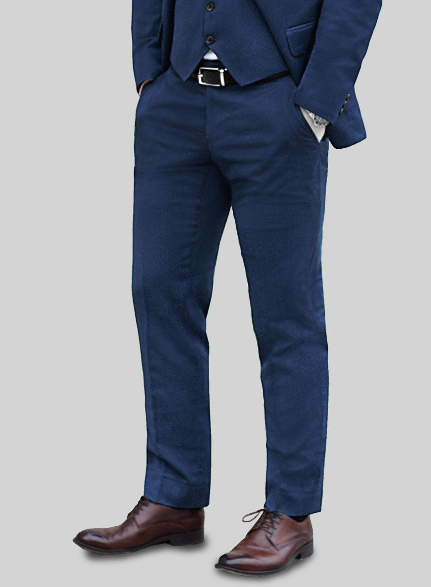 Napolean Persian Blue Wool Pants - StudioSuits