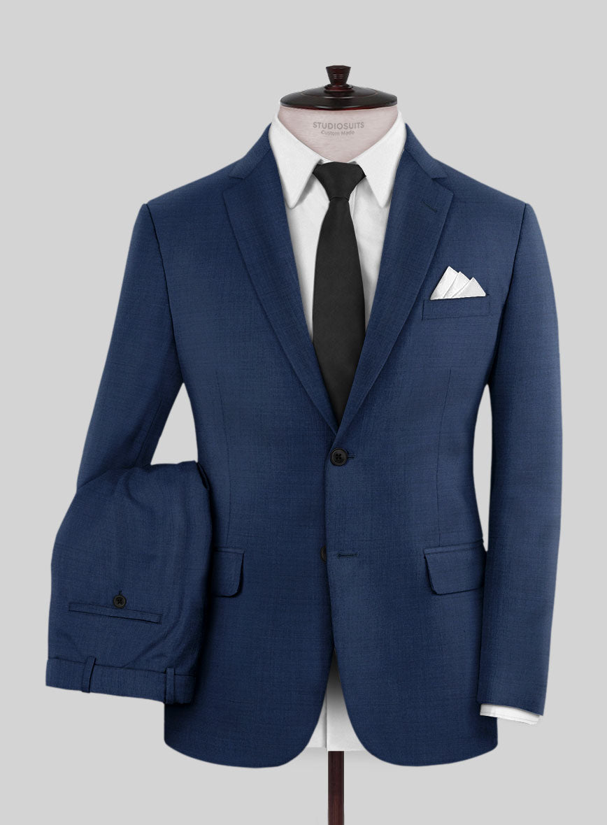 Napolean Persian Blue Wool Suit - StudioSuits