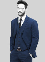 Napolean Persian Blue Wool Suit - StudioSuits