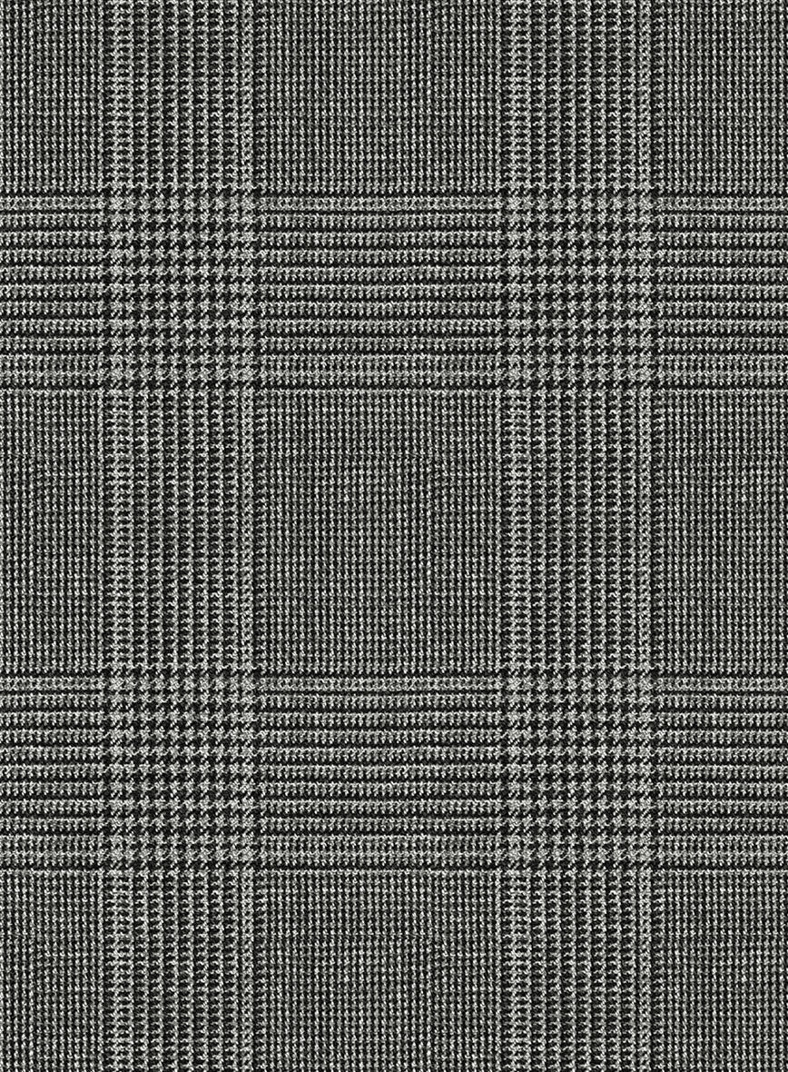 Napolean Porter Prince Of Wales Gray Wool Pants - StudioSuits
