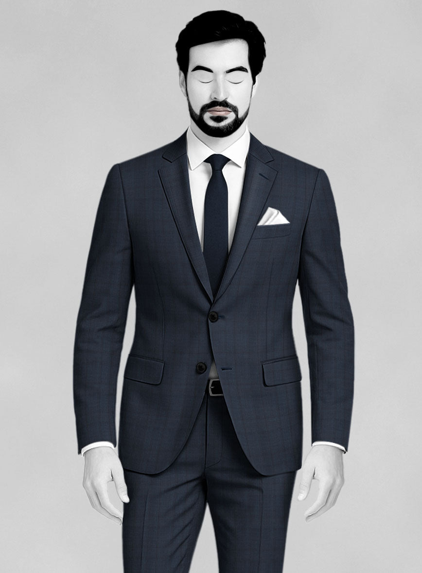 Napolean Preppy Blue Check Suit - StudioSuits