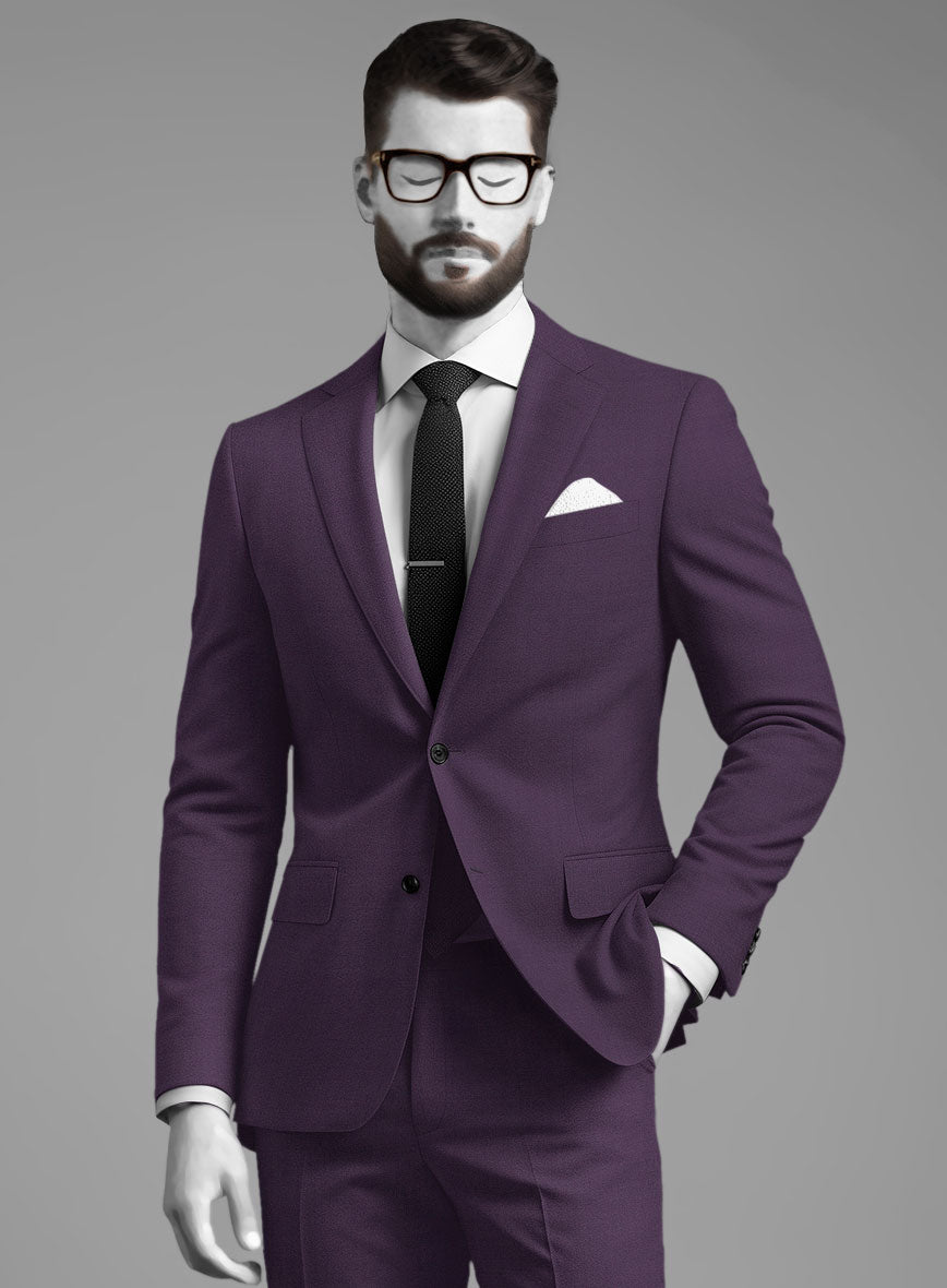 Napolean Purple Wool Jacket - StudioSuits