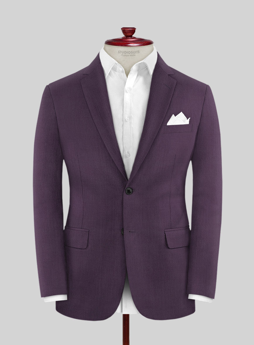 Napolean Purple Wool Jacket - StudioSuits