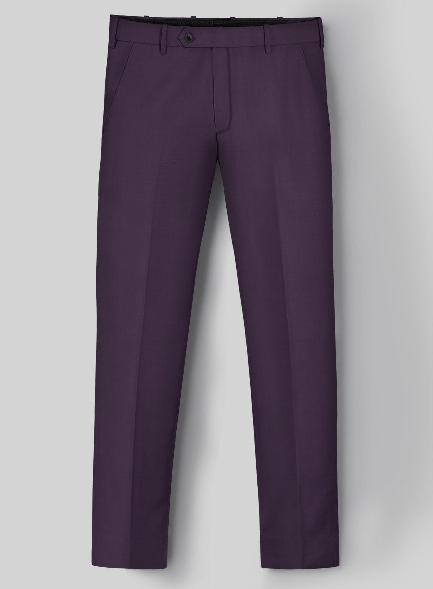 Napolean Purple Wool Pants - StudioSuits