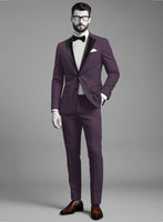 Napolean Purple Wool Tuxedo Suit - StudioSuits