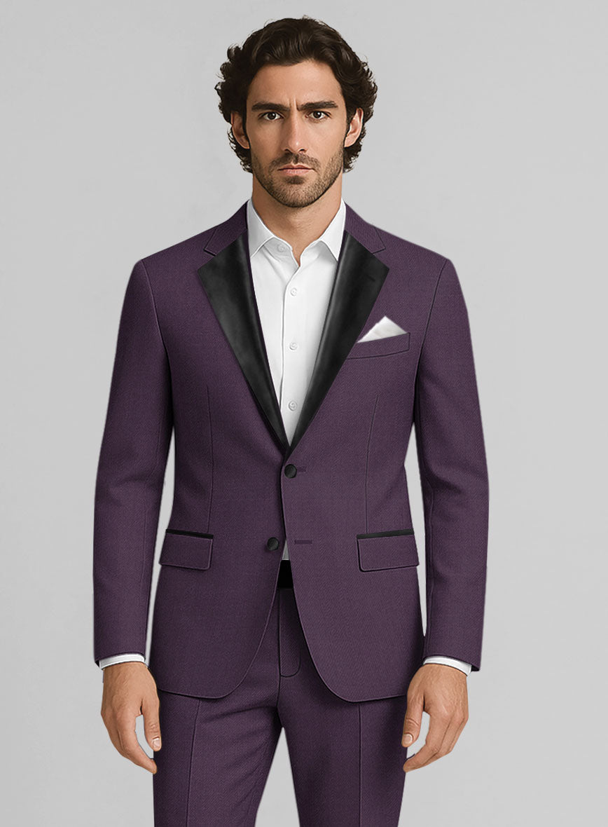 Napolean Purple Wool Tuxedo Suit – StudioSuits