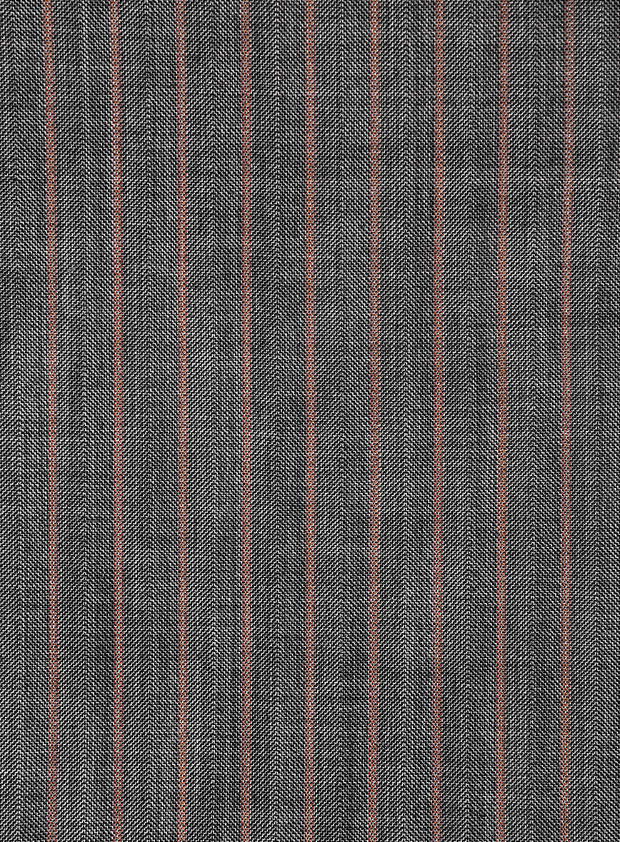 Napolean Raffa Stripe Ash Wool Pants - StudioSuits