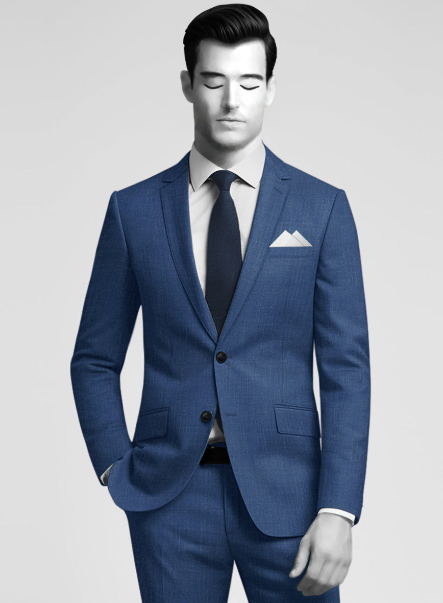 Napolean Ricci Artic Blue Wool Jacket - StudioSuits