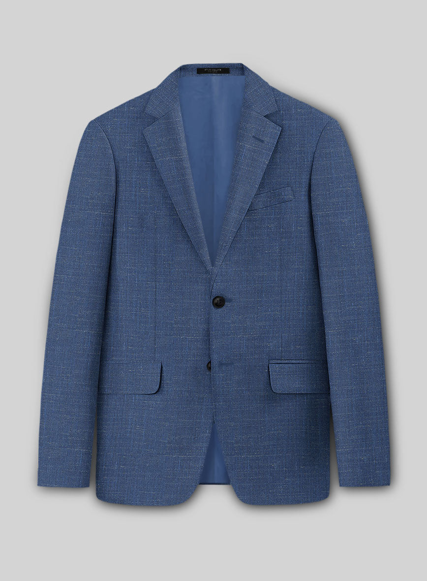 Napolean Ricci Artic Blue Wool Jacket - StudioSuits