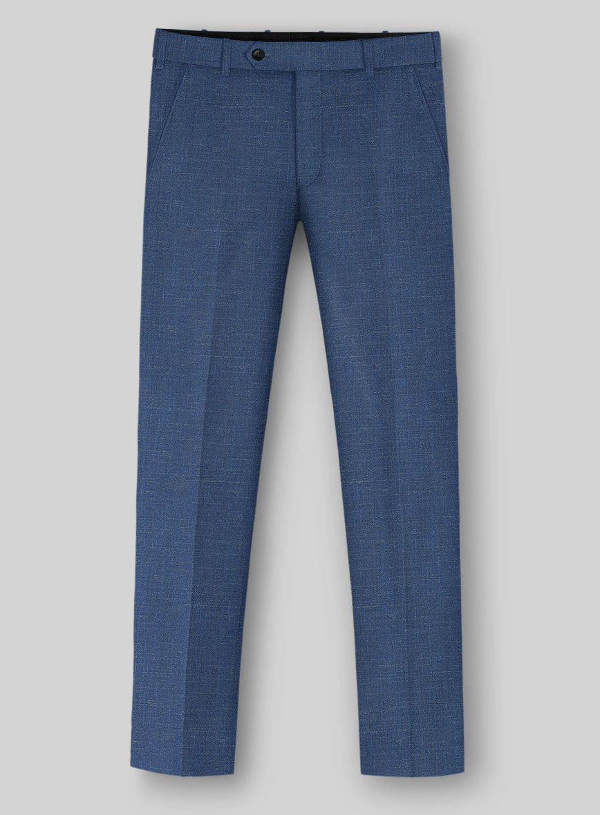 Napolean Ricci Artic Blue Wool Pants - StudioSuits